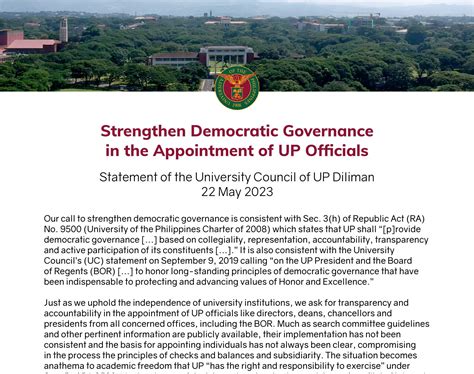 osh up diliman|UP Diliman Officials .